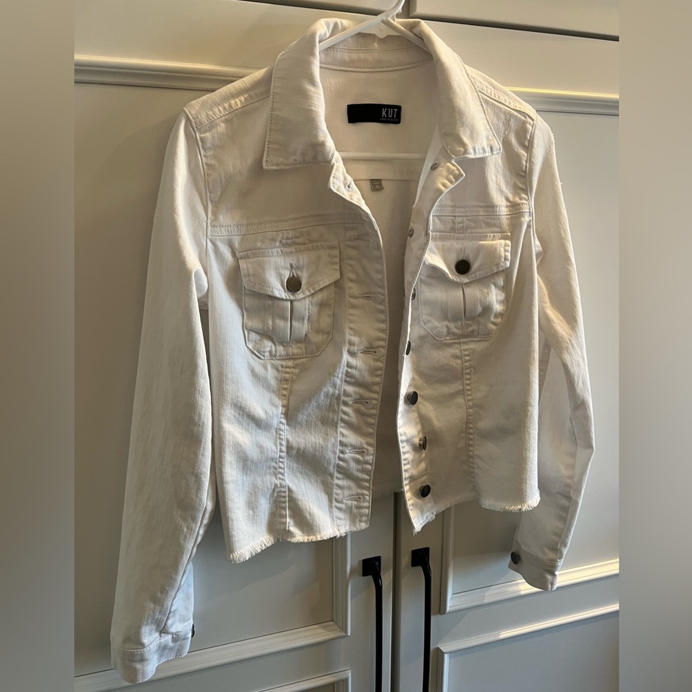 Kut From The Kloth Kara White Denim Jacket